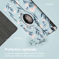 imoshion Coque tablette Design rotatif à 360° Apple iPad 9 (2021) 10.2 pouces / iPad 8 (2020) 10.2 pouces / iPad 7 (2019) 10.2 pouces - Flowers