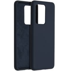 Accezz Coque Liquid Silicone Samsung Galaxy S20 Ultra - Bleu foncé
