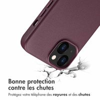 Accezz Coque arrière en cuir avec MagSafe Apple iPhone 13 - Heath Purple