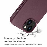 Accezz Coque arrière en cuir avec MagSafe iPhone 13 - Heath Purple