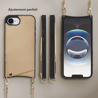 Selencia Coque de télephone Nova avec cordon et porte-cartes Apple iPhone 16e - Beige