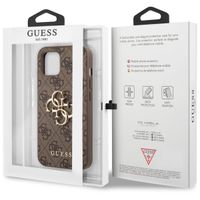 Guess Coque 4G Metal Logo Backcover Apple iPhone 13 Mini - Marron