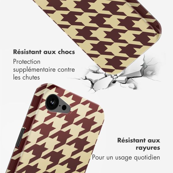 Selencia Coque arrière Vivid avec MagSafe Apple iPhone 16e - Pied-de-Poule