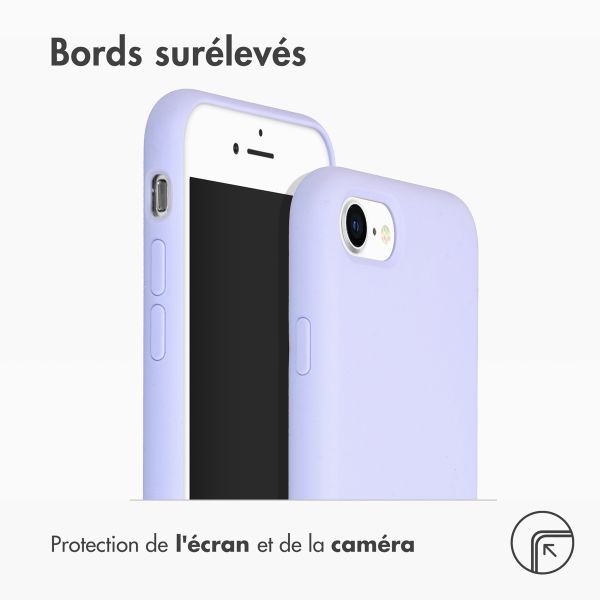 Accezz Coque Liquid Silicone iPhone SE (2022 / 2020) / 8 / 7 - Violet