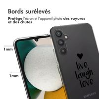 imoshion Coque Design Samsung Galaxy A34 (5G) - Live Laugh Love - Noir