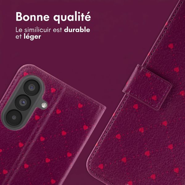 imoshion Étui de télephone portefeuille Design Samsung Galaxy A57 (5G) - Crush Check Coral Dust