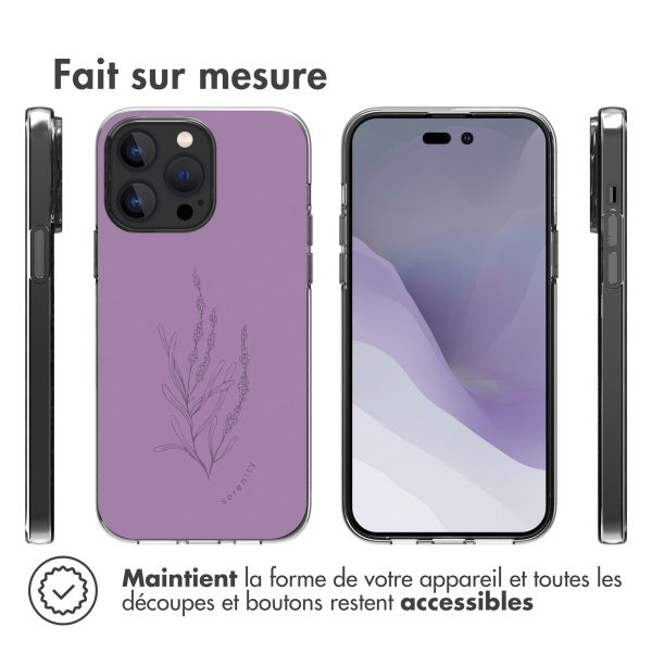 imoshion Coque Design iPhone 14 Pro Max - Floral Purple