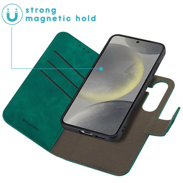 imoshion Etui de télephone luxe 2-en-1 amovible Samsung Galaxy S25 - Vert foncé