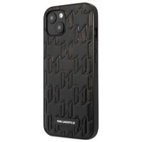 Karl Lagerfeld Coque arrière rigide Monogram Plaque iPhone 13 - Noir