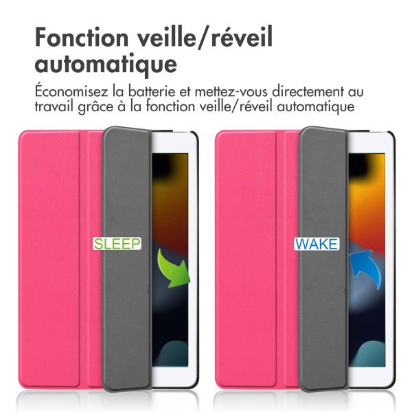 imoshion Coque tablette Design Trifold iPad 9 (2021) 10.2 pouces / iPad 8 (2020) 10.2 pouces / iPad 7 (2019) 10.2 pouces - Dusty Rose