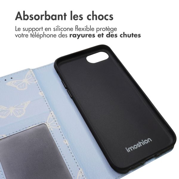 imoshion ﻿Étui de téléphone portefeuille Design iPhone SE (2022 / 2020) / 8 / 7 / 6(s) - Butterfly