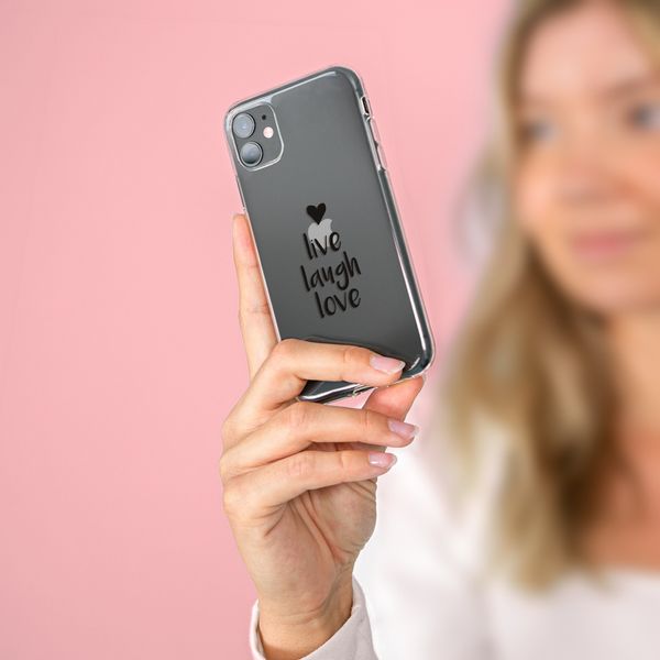 imoshion Coque Design iPhone 11 - Live Laugh Love - Noir