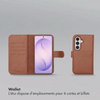 Selencia Étui portefeuille amovible Olyn avec MagSafe Samsung Galaxy S26 - Marron
