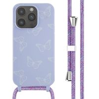 imoshion Coque design en silicone avec cordon Apple iPhone 14 Pro - Butterfly