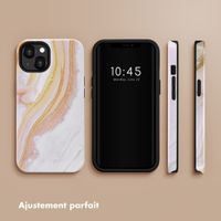 Selencia Coque arrière Vivid Tough iPhone 13 - Chic Marble Gold