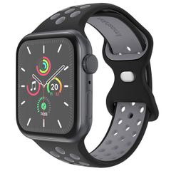 imoshion Bracelet sport⁺ Apple Watch Series 1 á 9 / SE (38/40/41 mm) | Series 10 / 11 (42 mm) - Taille S/M - Black & Anthracite