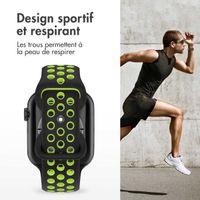 imoshion Bracelet sport⁺ Apple Watch Series 1 á 11 / SE / Ultra (44/45/46/49 mm) - Taille S/M - Black Volt