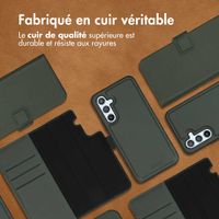 Accezz Étui de téléphone portefeuille en cuir de qualité supérieure 2 en 1 Samsung Galaxy A54 (4G) - Vert