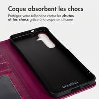 imoshion Étui de télephone portefeuille Design Samsung Galaxy S25 FE - Crush Check Coral Dust