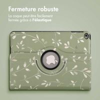 imoshion Coque tablette Design rotatif à 360° Apple iPad 6 (2018) 9.7 pouces / iPad 5 (2017) 9.7 pouces - Green Flowers