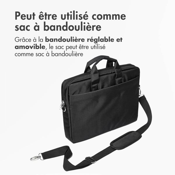 Accezz Sac ordinateur portable professionnelle - Sac universelle jusqu'à 17 pouces - Noir