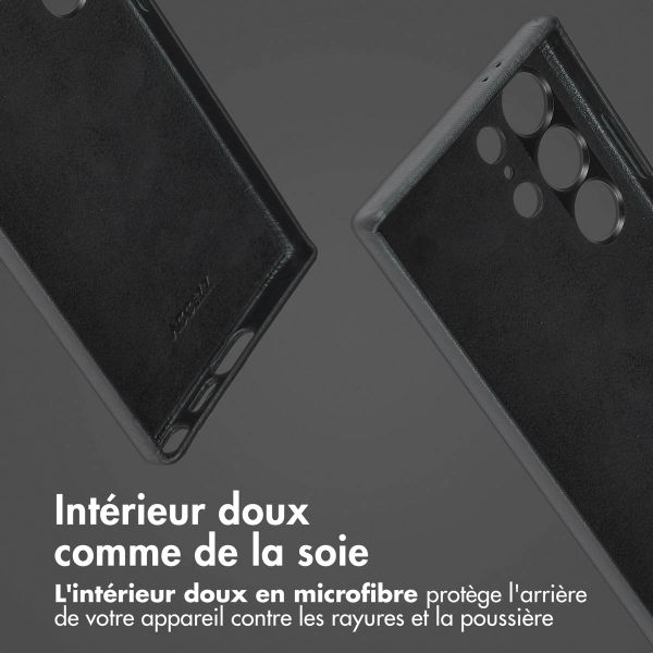 Accezz Étui de téléphone portefeuille en cuir 2-en-1 avec MagSafe Samsung Galaxy S24 Ultra - Onyx Black