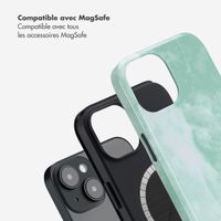 Selencia Coque arrière Vivid Tough avec MagSafe iPhone 14 - Marble Grayed Jade