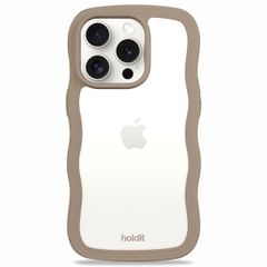 Holdit Coque Wavy Apple iPhone 14 Pro - Mocha Brown / Transparent