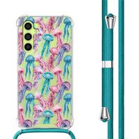 imoshion Coque Design avec cordon Samsung Galaxy A34 (5G) - Jellyfish Watercolor