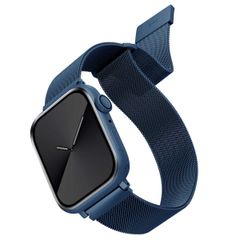 Uniq Bracelet en acier Dante Mesh Apple Watch Series 1 á 10 / SE / Ultra (2) (44/45/46/49 mm) - Bleu Cobalt