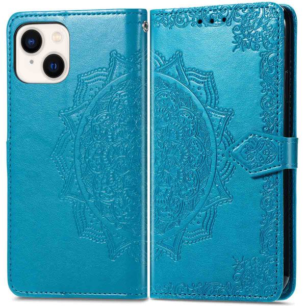 imoshion Etui de téléphone portefeuille Mandala iPhone 14 - Turquoise