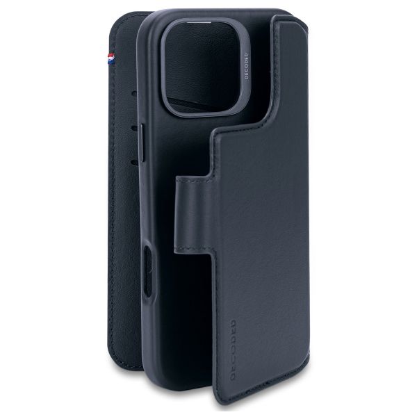 Decoded Portefeuille détachable 2 en 1 en cuir MagSafe Apple iPhone 16 Pro Max - Navy