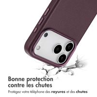 Accezz Coque arrière en cuir avec MagSafe Apple iPhone 17 Pro Max - Heath Purple
