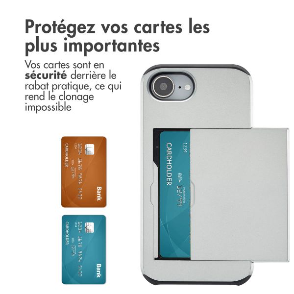 imoshion Coque arrière avec porte-cartes iPhone 16e - Gris