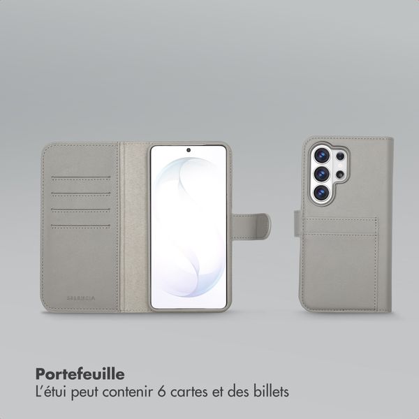 Selencia Étui portefeuille amovible Olyn avec MagSafe Samsung Galaxy S26 Ultra - Gris