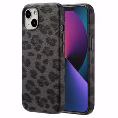 Selencia Coque Sabi imprimé panthère avec MagSafe Apple iPhone 13 - Midnight Black