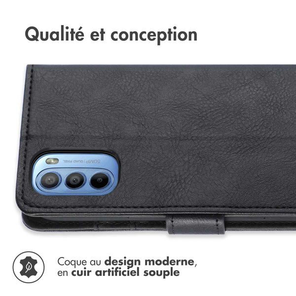 imoshion Étui de téléphone portefeuille Luxe Motorola Moto G31 / G41 - Noir