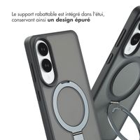 Accezz Coque Ring Stand avec MagSafe Samsung Galaxy S25 Edge - Noir