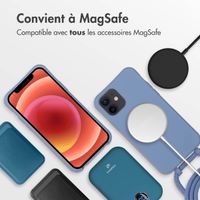 imoshion Coque arrière Color avec cordon amovible et MagSafe Apple iPhone 12 (Pro) - Ash Blue