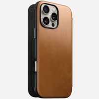 Nomad Étui de téléphone portefeuille Modern Leather Folio iPhone 16 Pro Max - English Tan