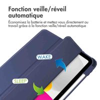 imoshion Coque tablette rigide Trifold Apple iPad 11 (2025) 11 pouces A16 / iPad 10 (2022) 10.9 pouces - Bleu foncé