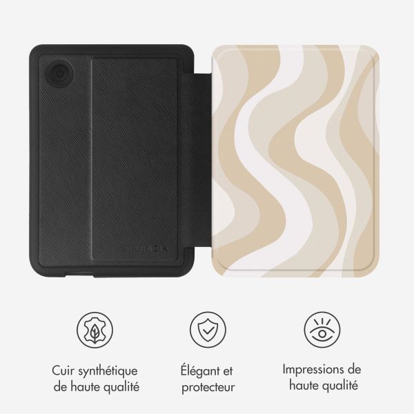 Selencia Étui de liseuse portefeuille Vivid Kobo Clara Colour / Clara BW - Desert Waves Beige