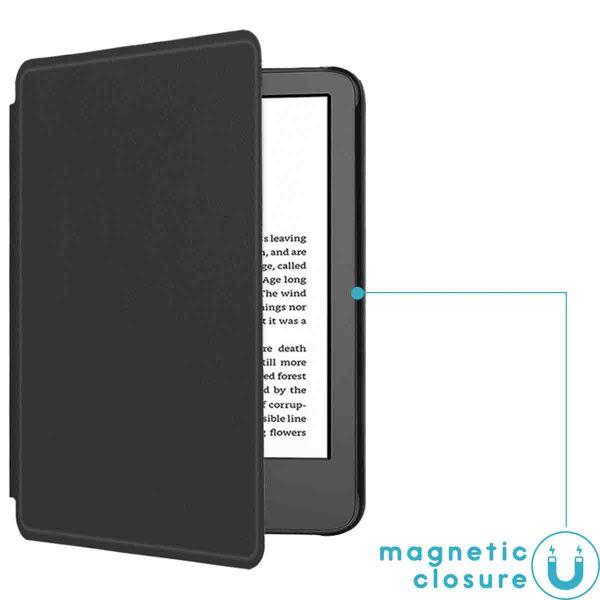 imoshion Étui de liseuse portefeuille Slim Hard Amazon Kindle (2024) / Amazon Kindle (2022) 11th gen - Noir