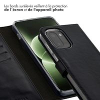 Selencia Étui portefeuille en cuir véritable OnePlus 15R - Noir