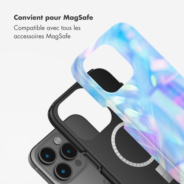 Selencia Coque arrière Vivid Tough avec MagSafe iPhone 15 Pro Max - Holographic Blue Dream