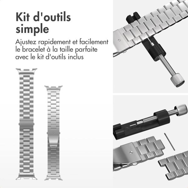 imoshion Bracelet en acier Samsung Galaxy Watch 8 (40/44mm) / Classic (46mm) - Argent