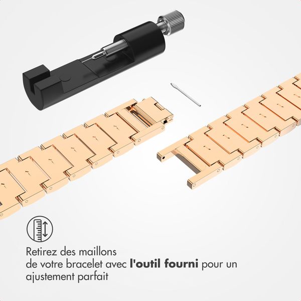 Selencia Bracelet à maillons scintillants Apple Watch Series 1 t/m 9 / SE (38/40/41 mm) | Series 10 / 11 (42 mm) - Rose Doré