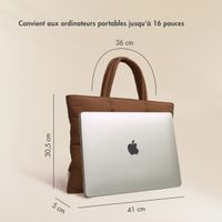 Selencia Sac ordinateur portables Vaya Puffy 16 pouces - Mocha Brown