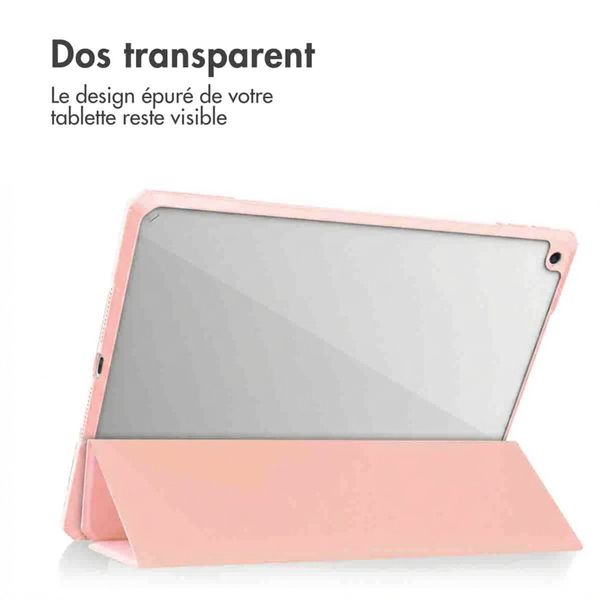 imoshion Coque tablette rigide Trifold Apple iPad 9 (2021) 10.2 pouces / iPad 8 (2020) 10.2 pouces / iPad 7 (2019) 10.2 pouces - Rose