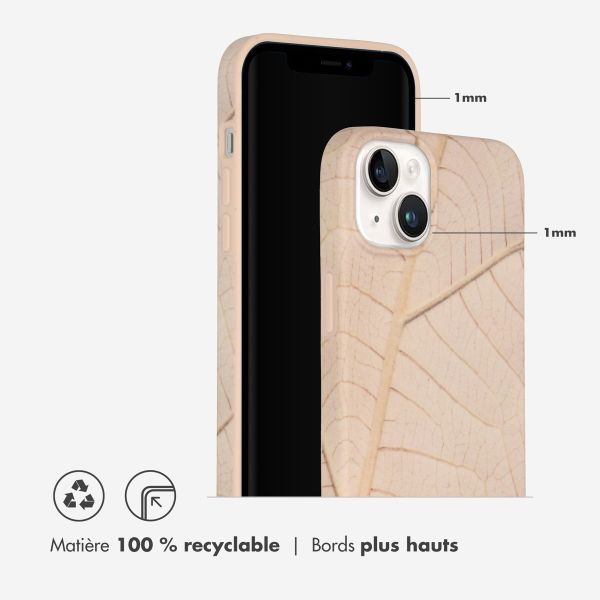 Selencia Aurora Coque Fashion iPhone 14 Plus - ﻿Coque durable - 100 % recyclée - Earth Leaf Beige